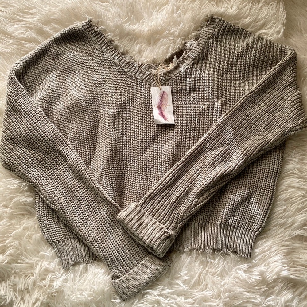 Long sleeve off the shoulder top
